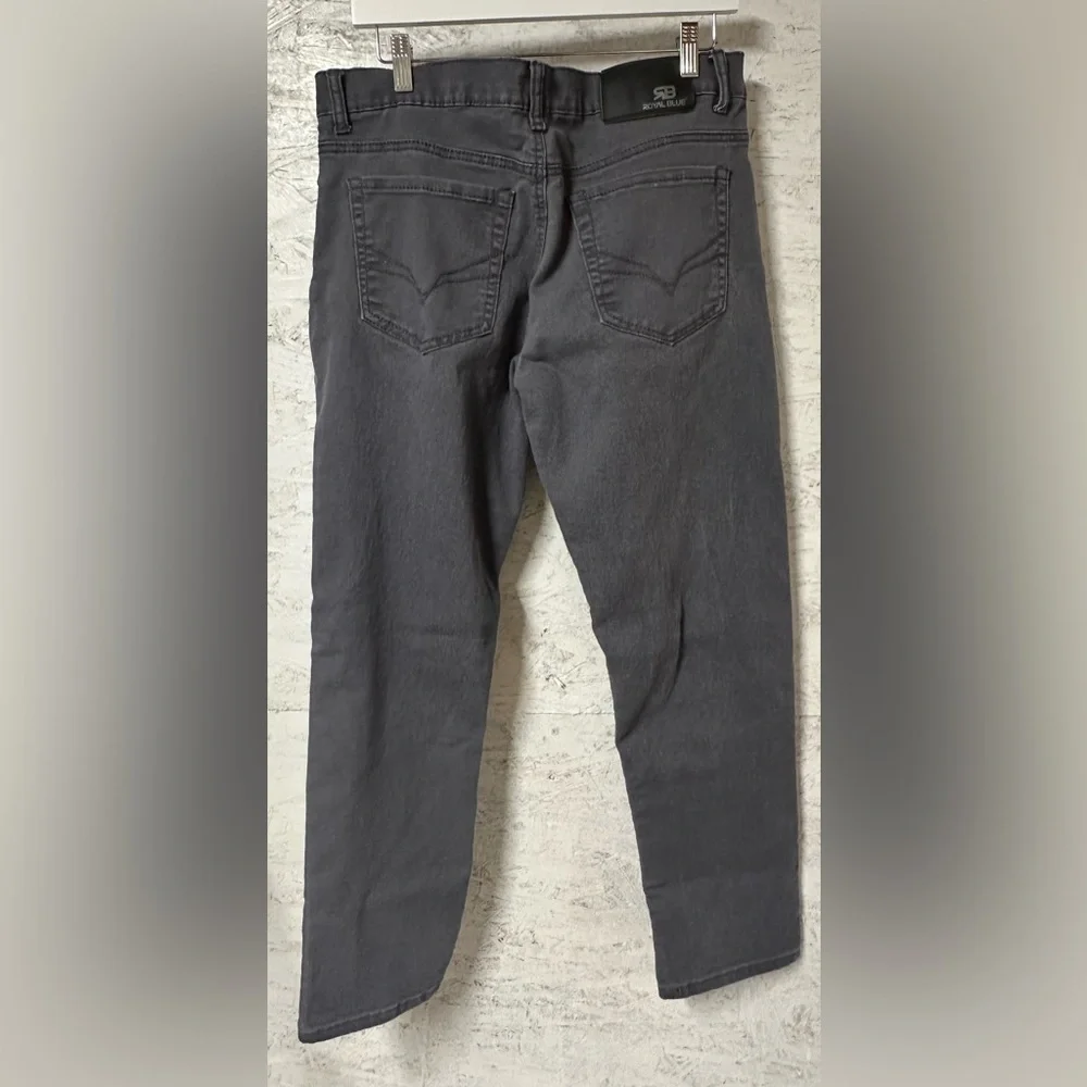 Royal Blue Mens Dark Gray Jeans - Picture 2 of 10